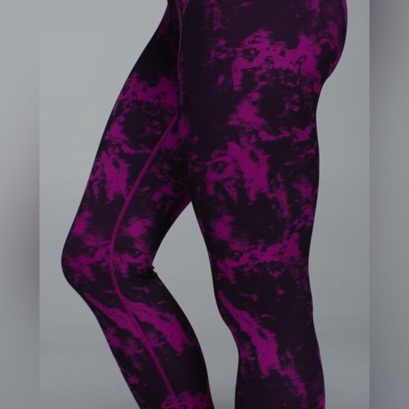 Lululemon Wunder Under Crop II *Full-On Luon Breezie Regal Plum Black Leggings 4 - Picture 9 of 14